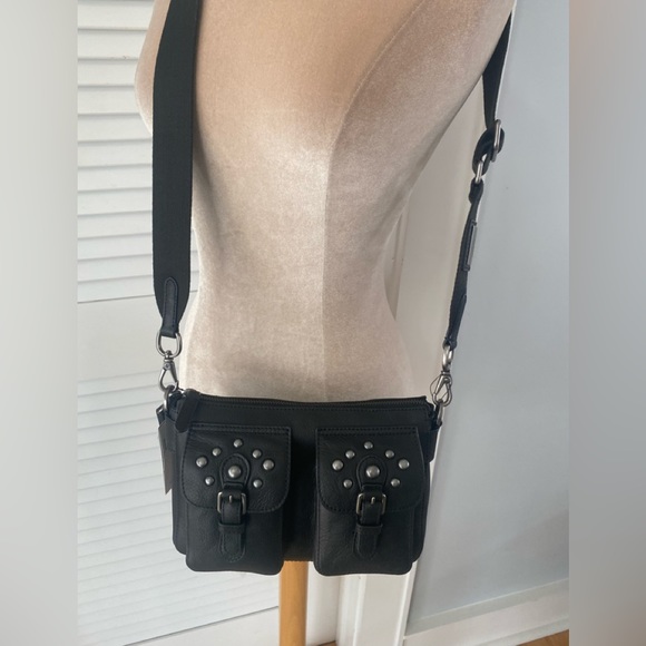 NWT Ralph Lauren Studded Leather Medium Noa Crossbody - Picture 12 of 13